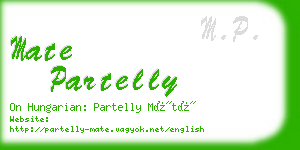 mate partelly business card